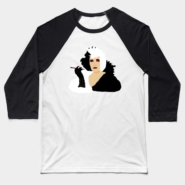 Cruella Evil Baseball T-Shirt by imsnos